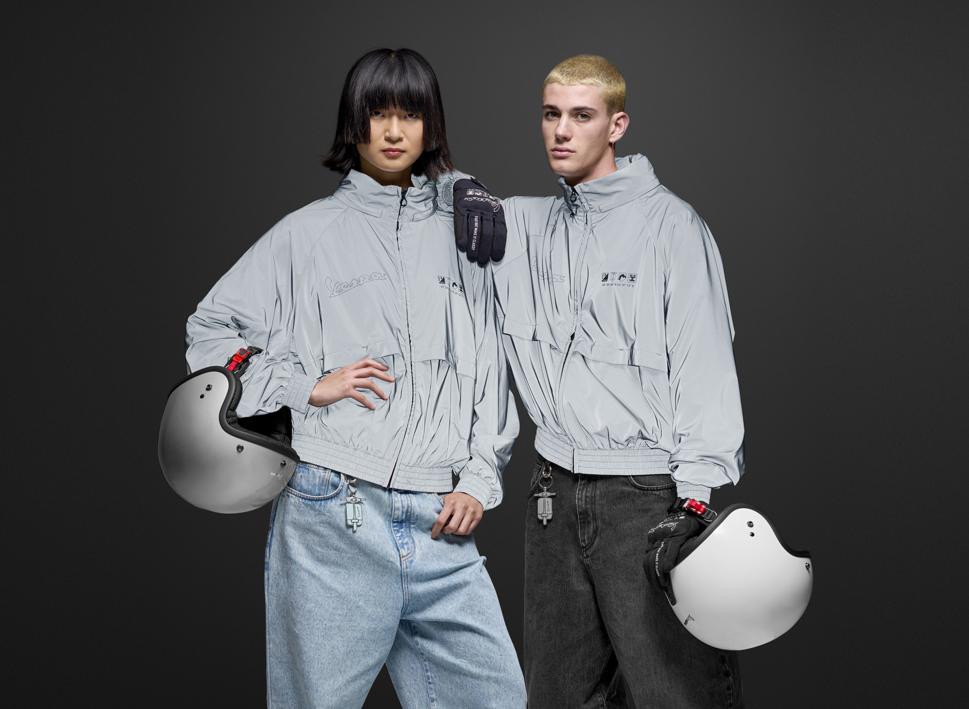 Vespa Windjacke Blade grau DEC-Kollektion