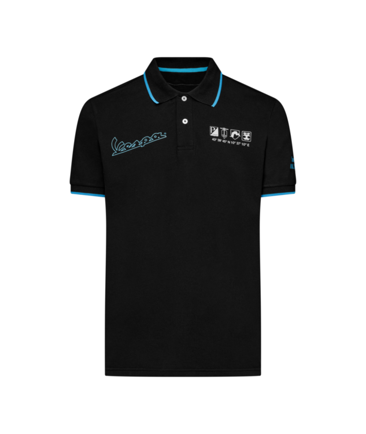 Vespa Polo Shirt schwarz DEC-Kollektion