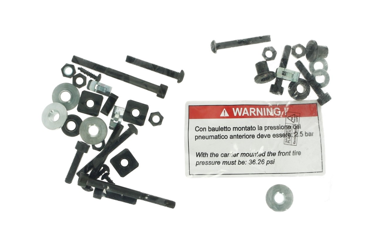 Top Case Kit 36 l. Schwarz Meteora 93/B Original Piaggio für Beverly HPE (inkl. Halteplatte)