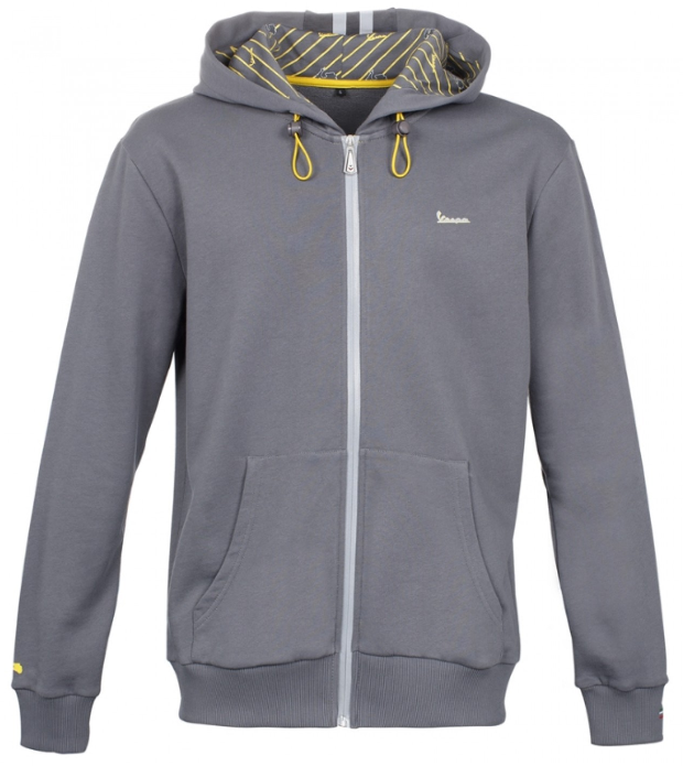 Vespa Sweat Shirt Graphic Fleecejacke Herren grau