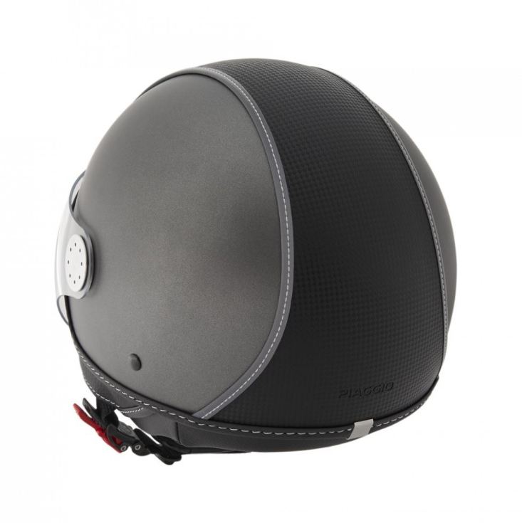 Piaggio Demi Jet Helm, Carbonskin, grau, matt
