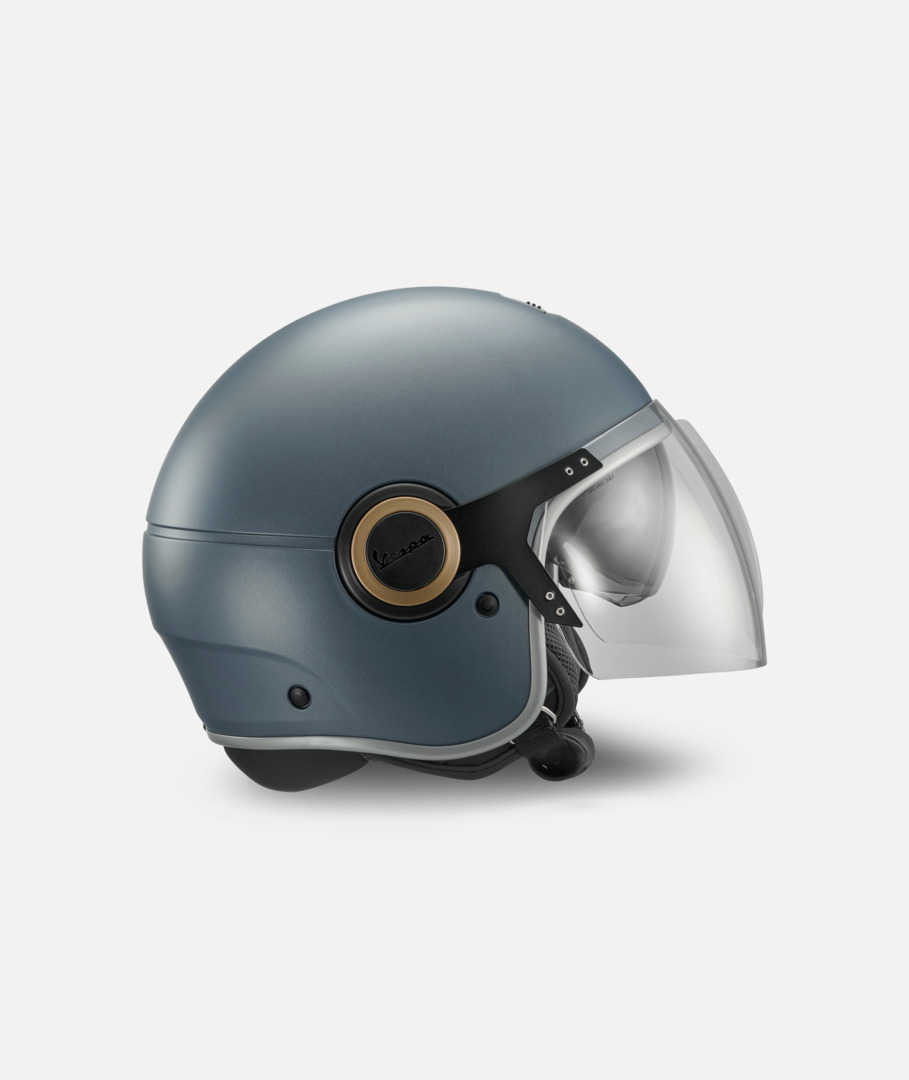 Vespa Jethelm Officina 8 blau matt
