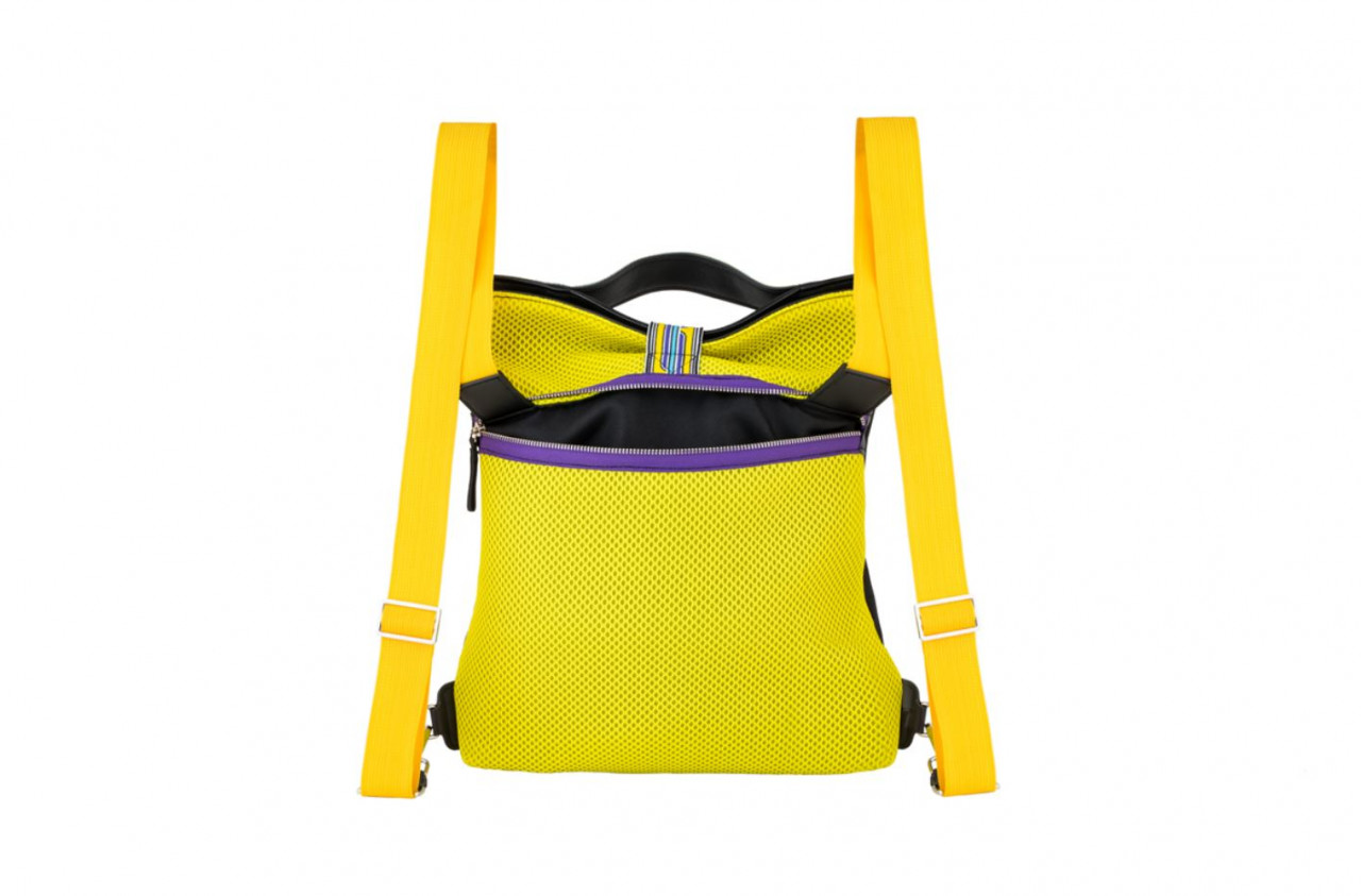 Vespa Tasche mit Rücksackfunktion “V-Stripes” - Schwarz