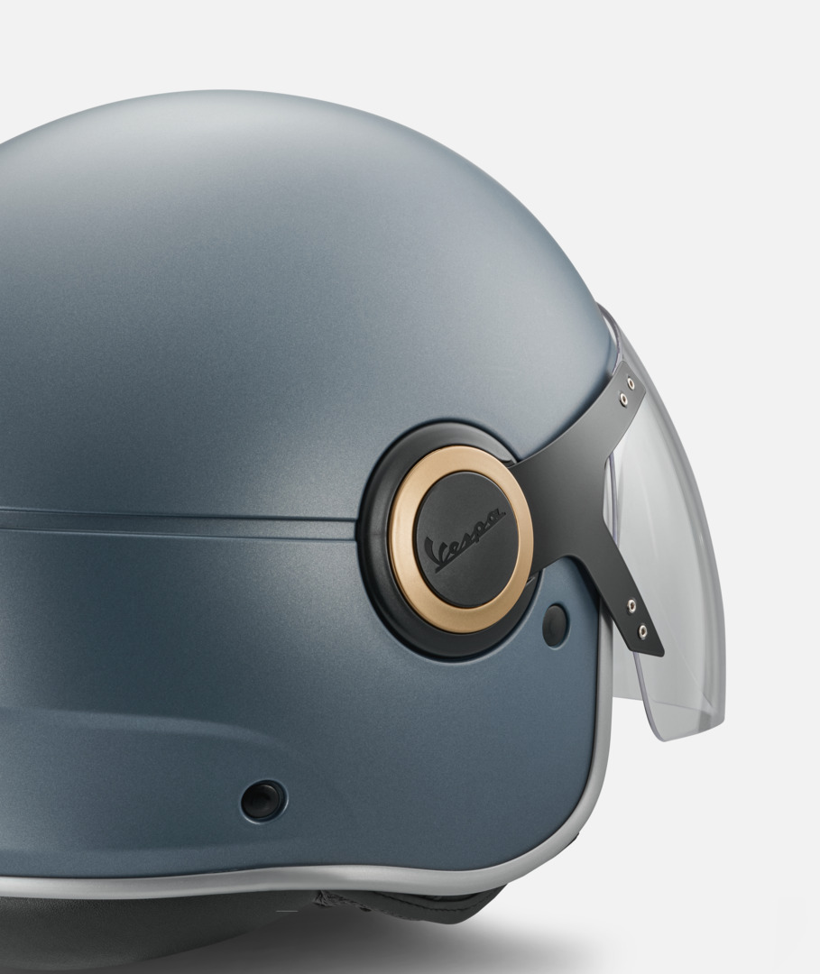 Vespa Jethelm Officina 8 blau matt