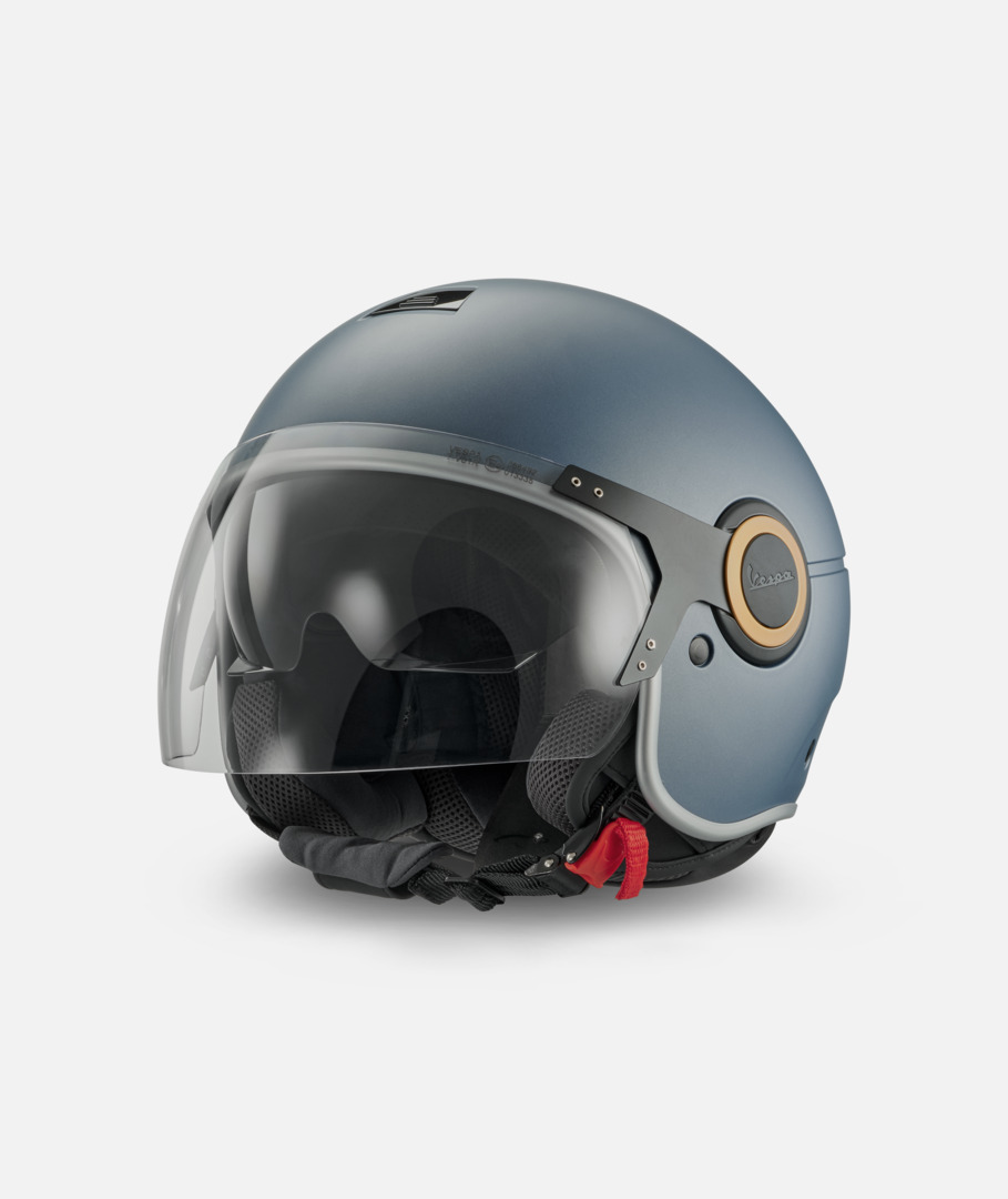 Vespa Jethelm Officina 8 blau matt