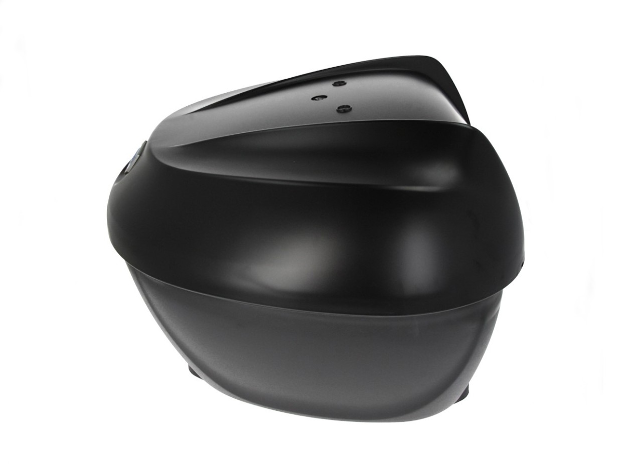 Top Case Kit 36 l. Schwarz Meteora 93/B Original Piaggio für Beverly HPE (inkl. Halteplatte)
