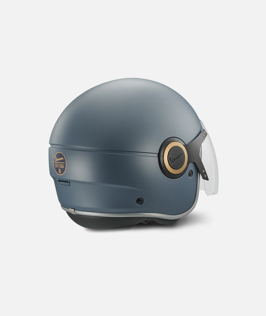 Vespa Jethelm Officina 8 blau matt