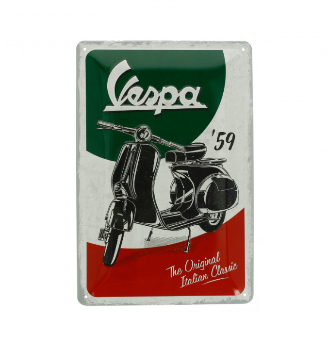 Vespa Metallschild Vespa Italian Classic