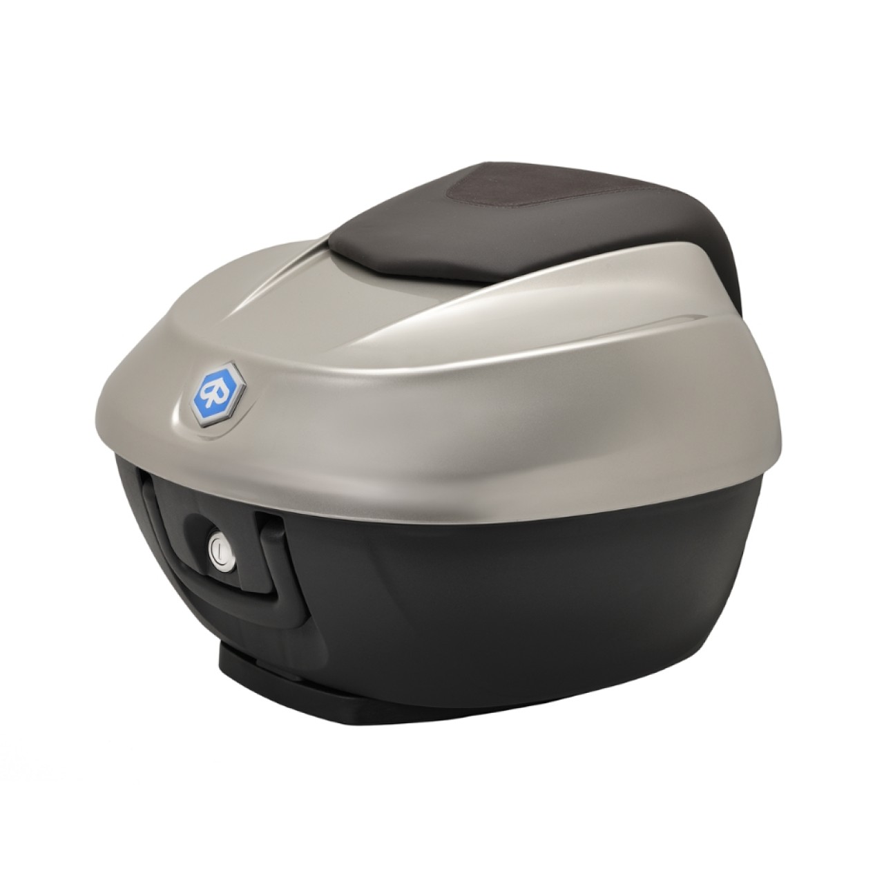 Top Case Kit 36 l. Grau Cloud G04 Original Piaggio für Beverly HPE (inkl. Halteplatte)