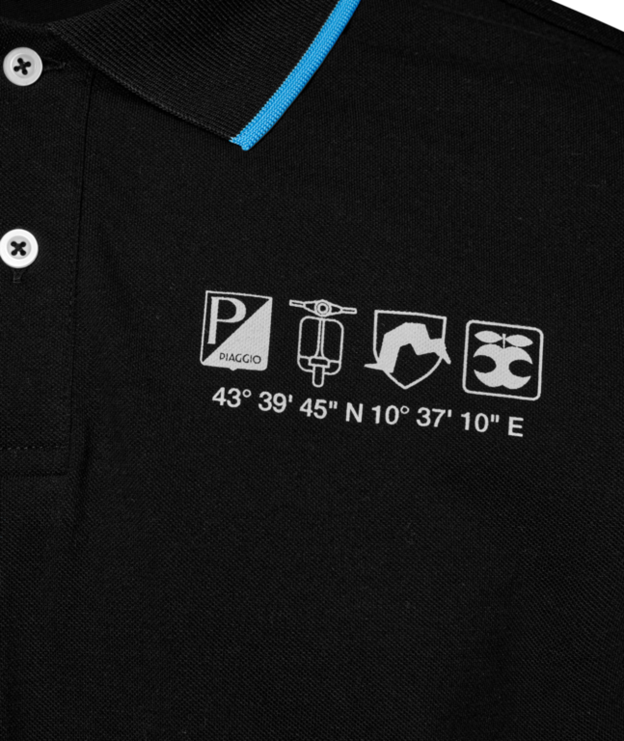 Vespa Polo Shirt schwarz DEC-Kollektion